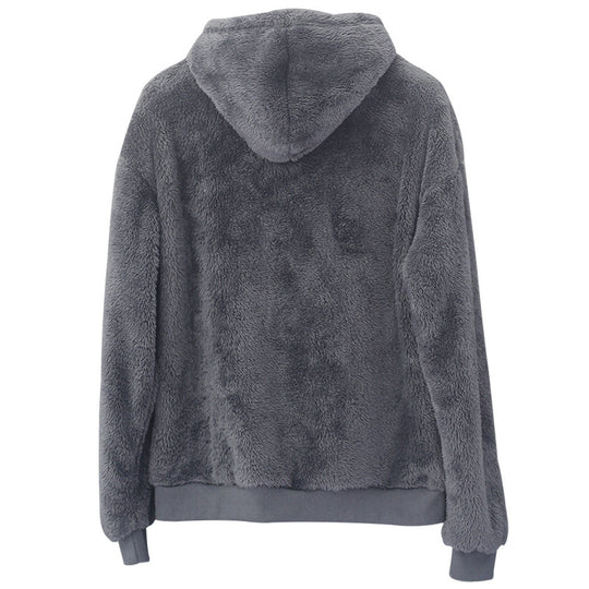 Damen kuscheliger Kapuzenpullover aus Fleece EB
