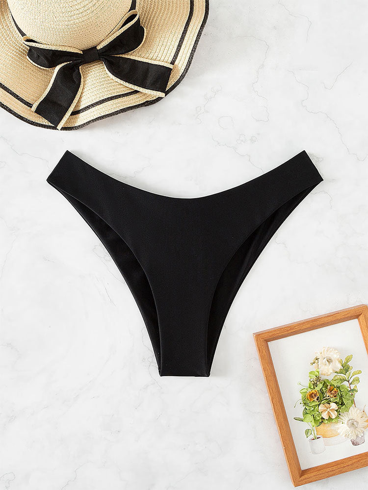Damen Hoch geschnittener Bikinislip mit sportlichem Design EB