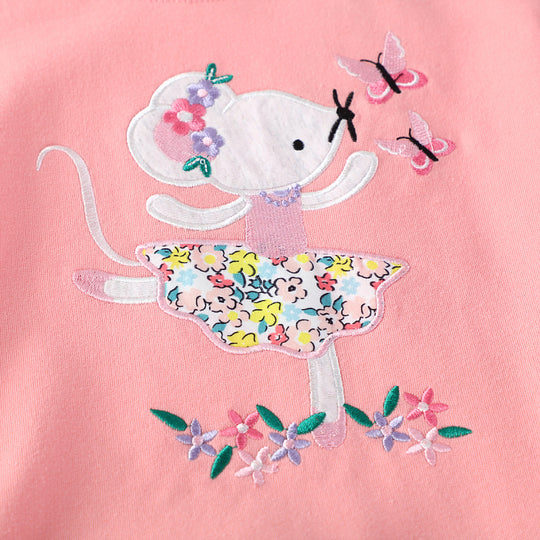 Mädchen Sweatshirt mit verspieltem Mäuse-Design EB