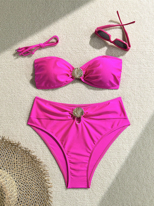 Damen Elegantes Bikini-Set mit modischem Muschel-Design EB