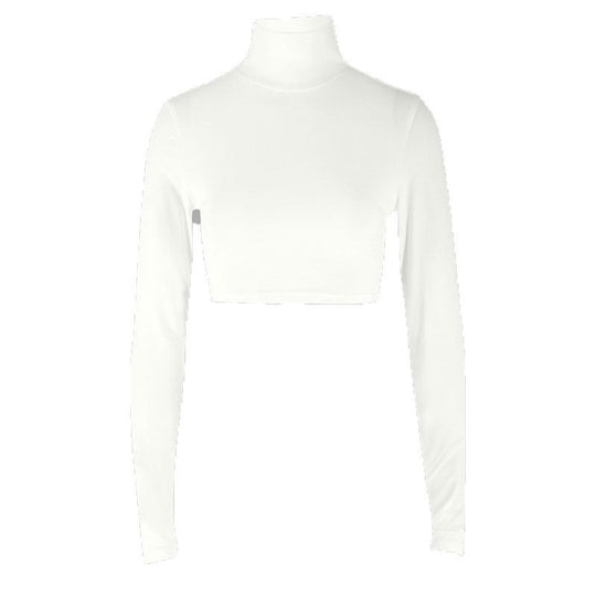 Damen modisches Trocken-Fit Crop-Top mit Stehkragen EB