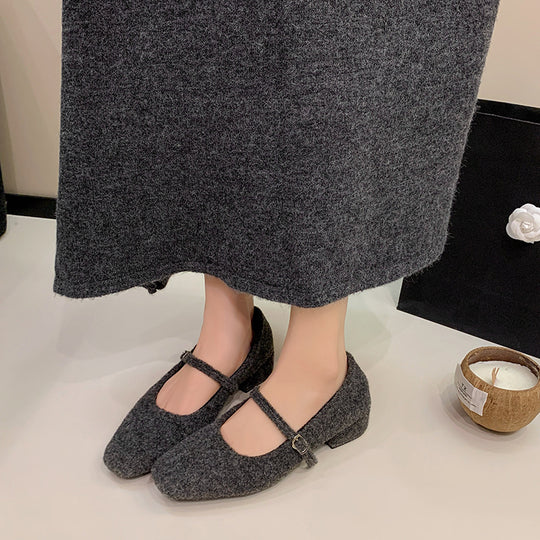 Damen elegante Ballerinas mit verstellbarem Riemen und komfortablem Fußbett EB