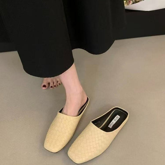 Damen Bequeme und elegante Mules mit geflochtenem Design EB