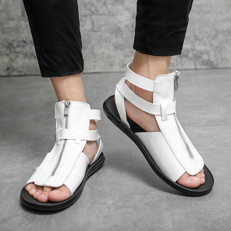 Herren Atmungsaktive Sommer-Sandalen mit elegantem Reißverschluss EB