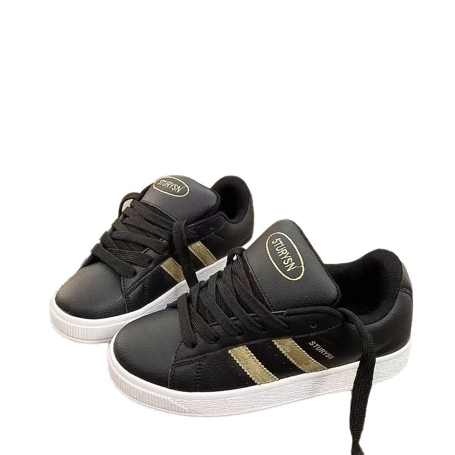 Damen modische Sneakers mit flacher Sohle und atmungsaktive Oberfläche EB