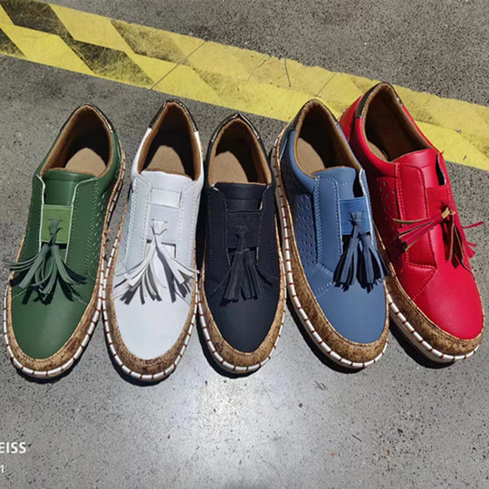 Damen Modische und bequeme Freizeitschuhe mit Korksohle EB