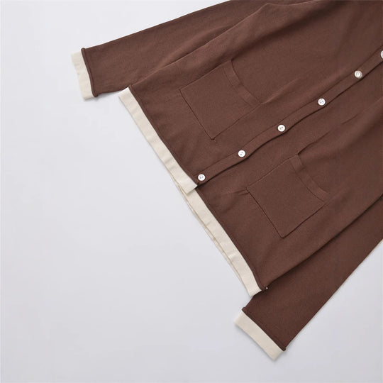 Damen Bequeme Strickjacke mit Taschen EB