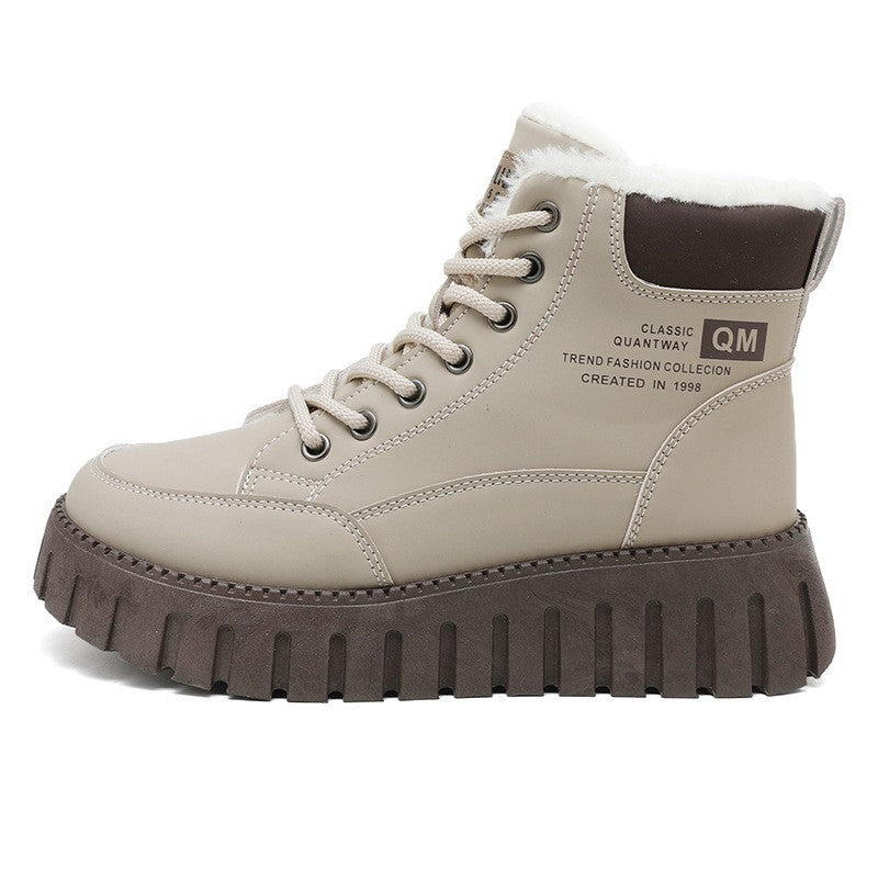 Damen Winterliche Schnürboots mit flauschigem Innenfutter und stabiler Profilsohle EB