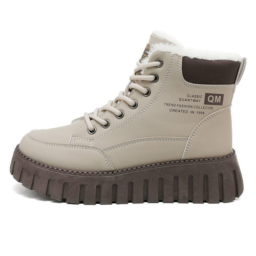 Damen Winterliche Schnürboots mit flauschigem Innenfutter und stabiler Profilsohle EB