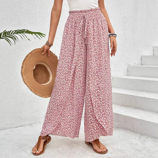 Damen Maxirock mit floralem Design und seitlichem Schlitz EB