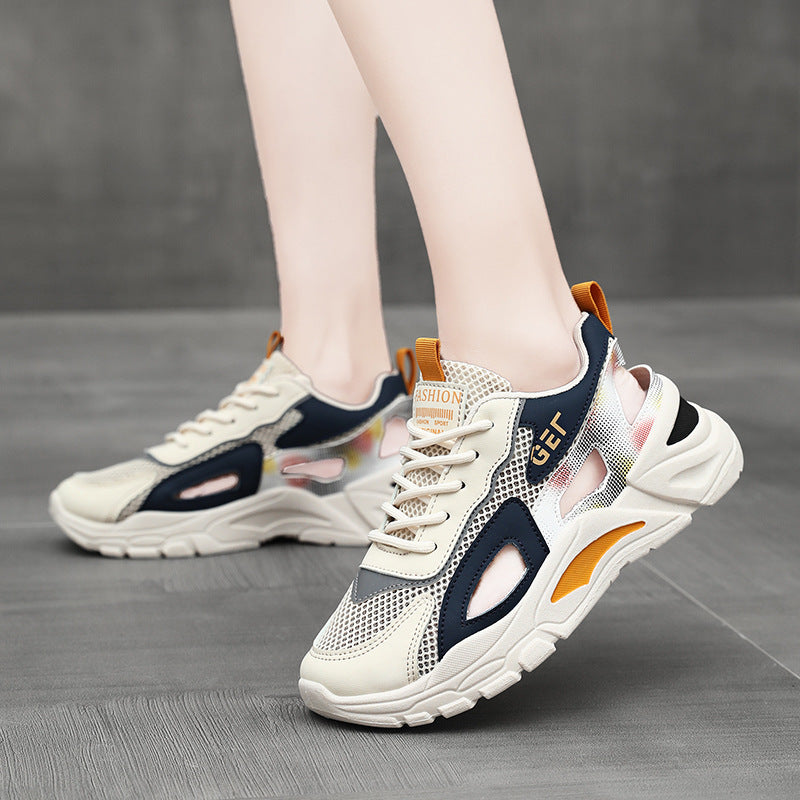 Damen Sportliche Sneaker mit atmungsaktivem Mesh und dämpfender Sohle EB