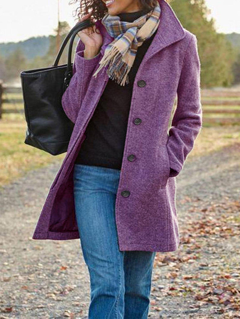 Damen modischer Wollmantel EB