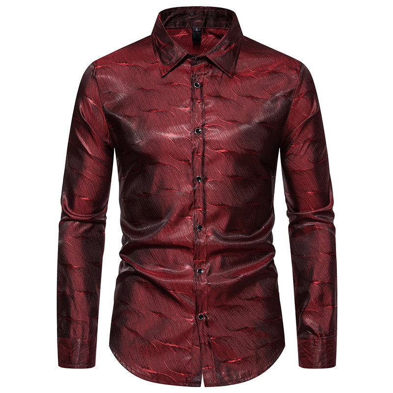 Herren Elegantes Hemd mit einzigartigem Strukturdesign EB
