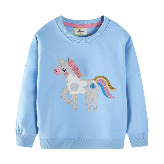 Mädchen Sweatshirt mit bezauberndem Einhorn-Design EB