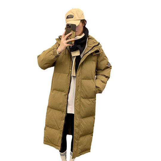 Damen Lange isolierte Winterjacke mit Kapuze und zusätzlichen Innentaschen EB