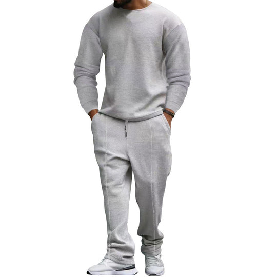 Herren Bequemer Freizeitpullover mit passender Chinohose EB
