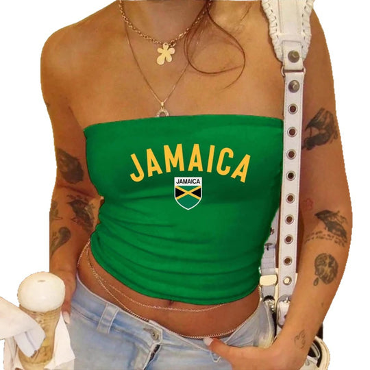 Damen Crop-Top mit seitlichem Logo-Design und elastischem Material EB