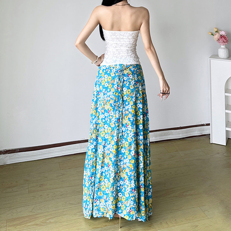 Damen Bandeau-Oberteil mit floralem Muster und geflochtenem Detail EB
