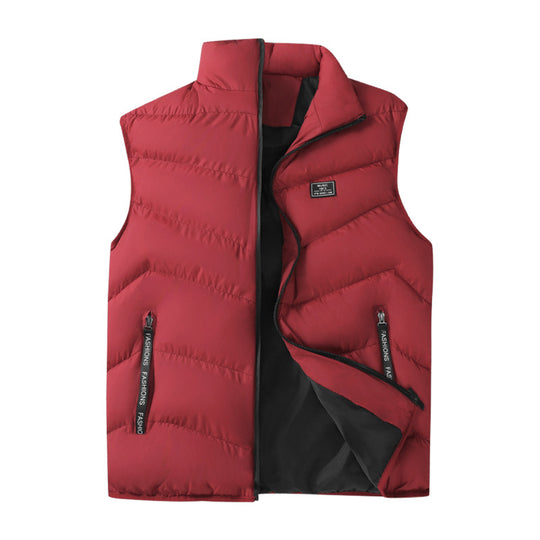 Herren Packbare Microfaser‑Steppweste mit Thermoisolierung, hohem Kragen und sicheren Ziptaschen EB