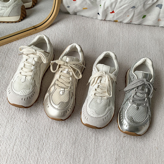 Damen Sportliche Fitness Sneakers mit atmungsaktiver Mesh-Oberfläche und rutschfester Sohle EB