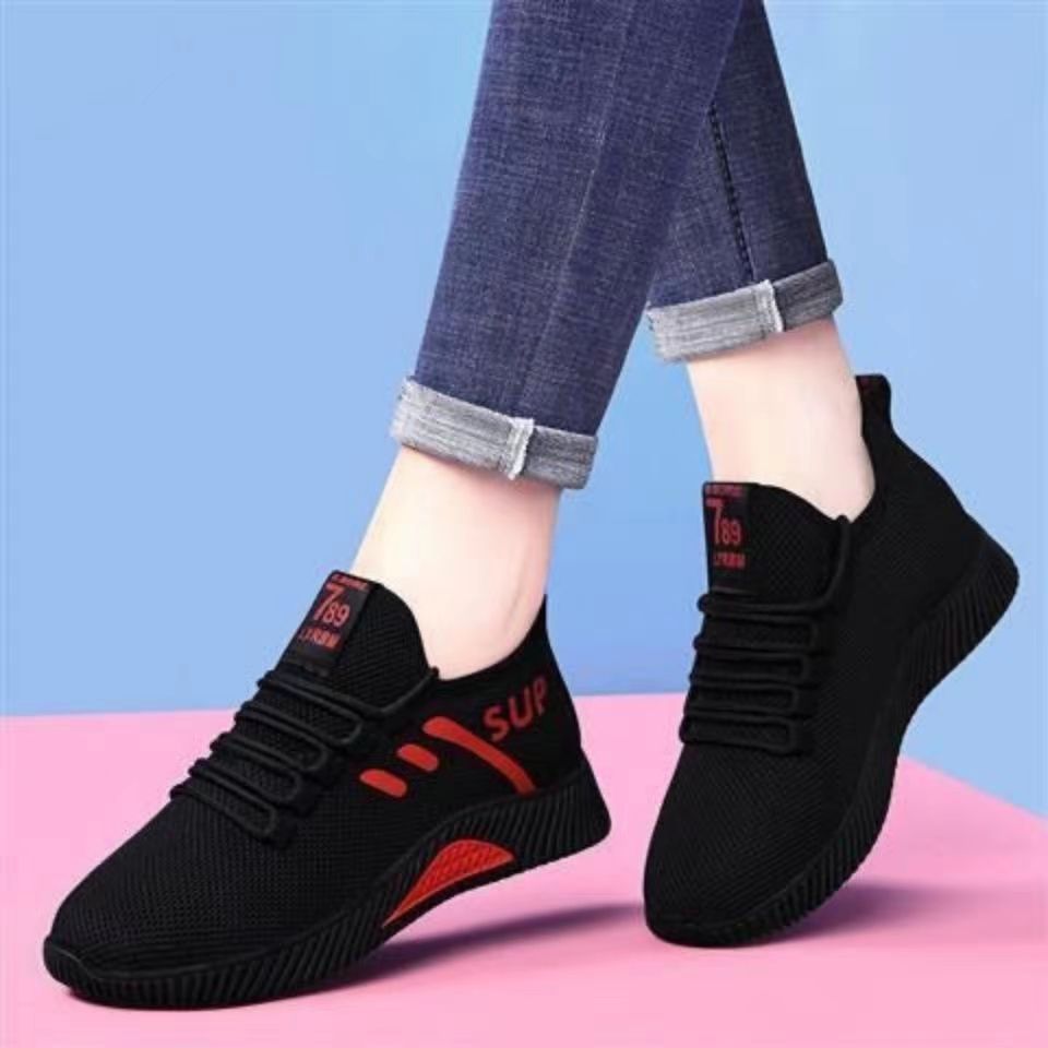 Damen Sportliche Mesh-Sneaker mit atmungsaktiver Sohle und rutschfester Laufsohle EB