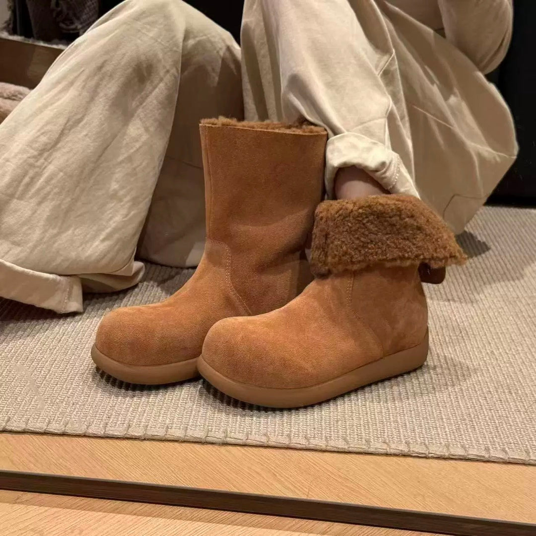 Damen Komfortable Winterboots mit weich gefüttertem Innenbereich EB