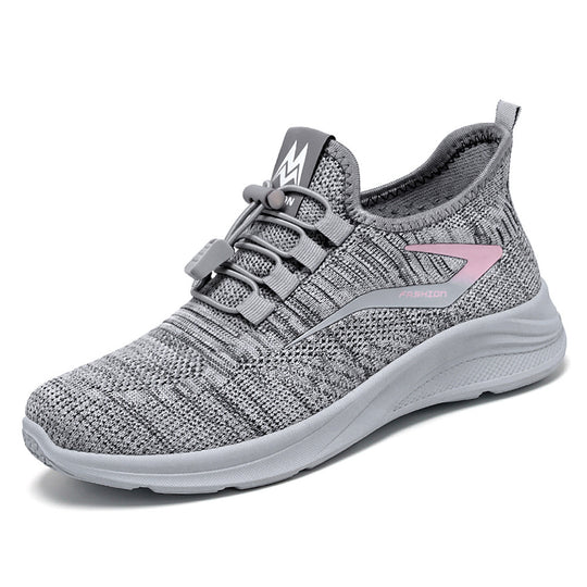 Damen Sportliche Leichtgewicht Sneakers mit elastischer Schnellschnürung EB
