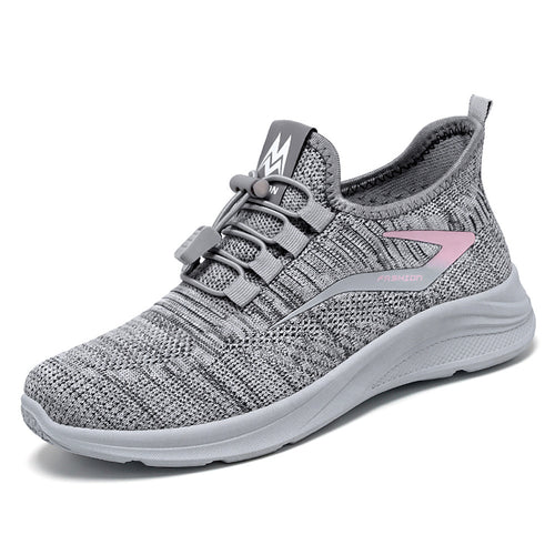 Damen Sportliche Leichtgewicht Sneakers mit elastischer Schnellschnürung EB