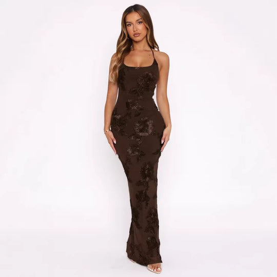 Damen Maxikleid mit floralem Design EB