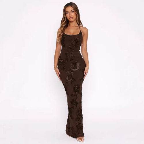 Damen Maxikleid mit floralem Design EB
