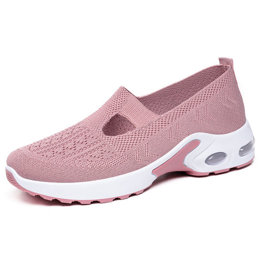 Damen Atmungsaktive Slip-On Freizeit-Schuhe mit dämpfender Sohle EB