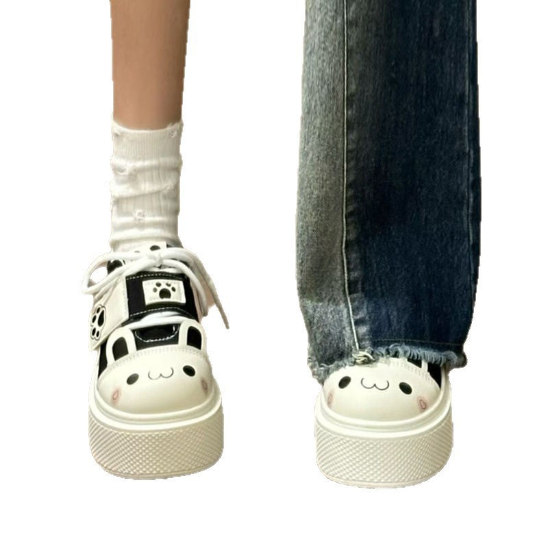Damen Sneaker mit verspieltem Tiermotiv und weicher Sohle EB