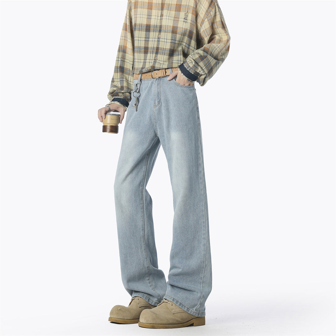 Herren lässige weit geschnittene Denim-Hose R&B