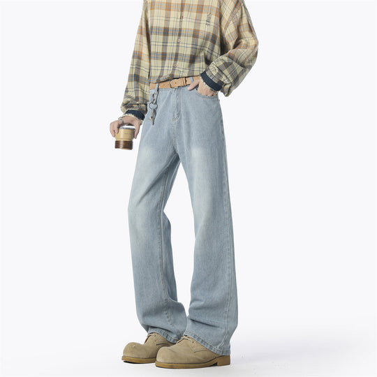 Herren lässige weit geschnittene Denim-Hose R&B