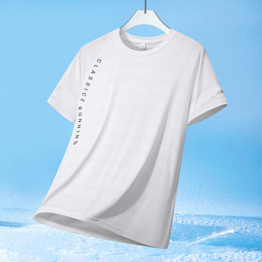 Herren nan atmungsaktives Funktionslaufshirt mit Raglanärmeln und reflektierenden Akzenten EB