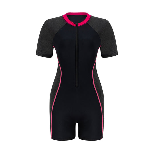 Damen Sportlicher Kurzarm-Schwimmanzug EB