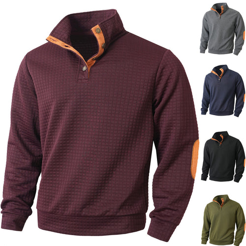 Herren stylischer Pullover mit modischem Stehkragen EB