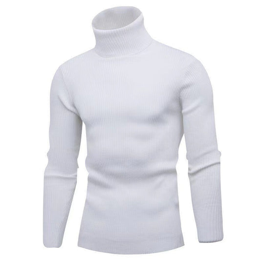 Herren Hochwertiger Rollkragenpullover aus feiner Rippstruktur EB