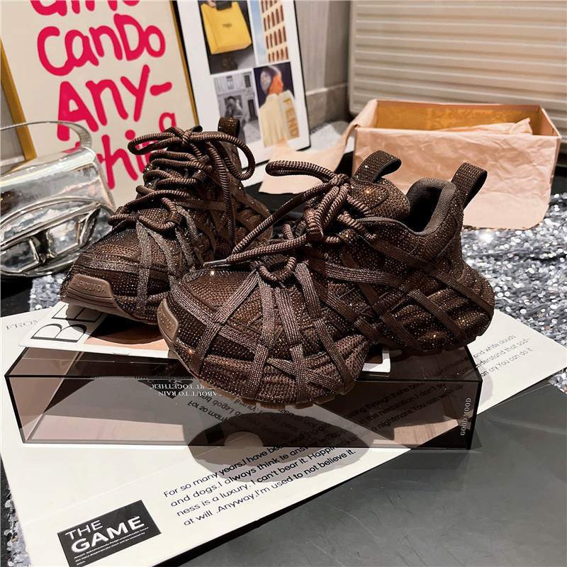 Damen modische Sneakers mit innovativem Textil-Design EB