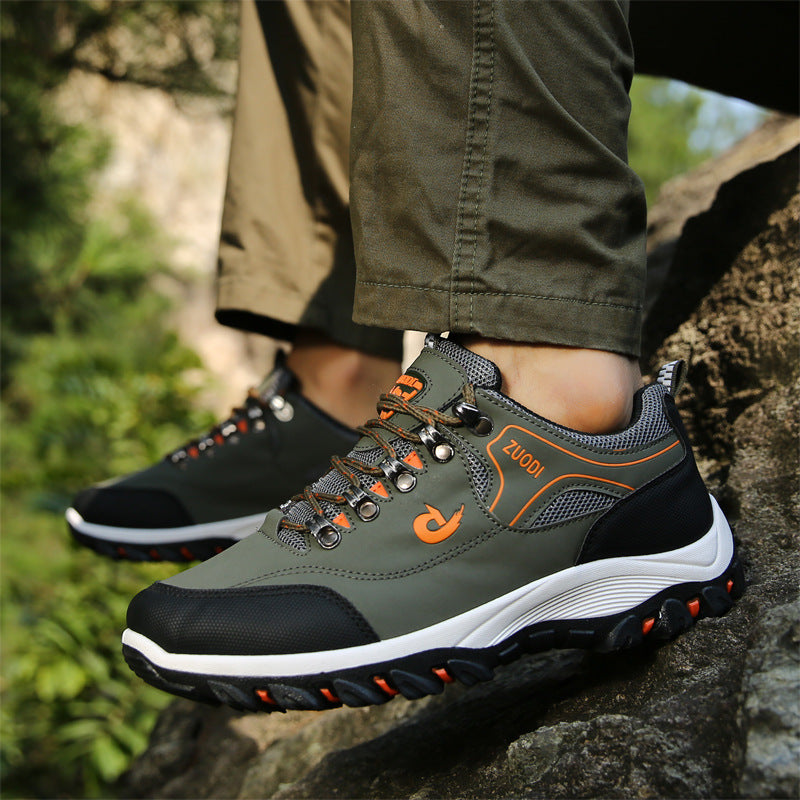 Herren robuste Trail‑Trekking‑Sneaker mit verstärkter Zehenkappe, Metallösen und multidirektionaler Profilsohle EB