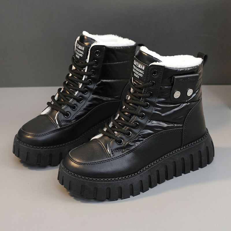 Damen modische Winterstiefel mit temperaturisolierendem Innenfutter und rutschfester Sohle EB