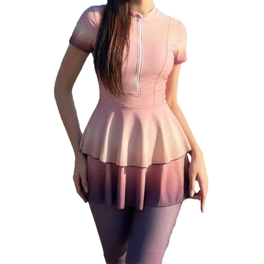 Damen modischer Schwimmanzug mit weitem Rock EB
