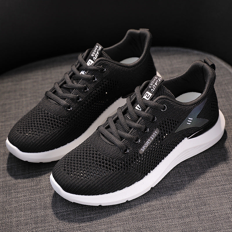 Damen Sportliche Sneakers mit atmungsaktivem Netzdesign und dämpfender Laufsohle EB