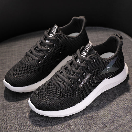 Damen Sportliche Sneakers mit atmungsaktivem Netzdesign und dämpfender Laufsohle EB