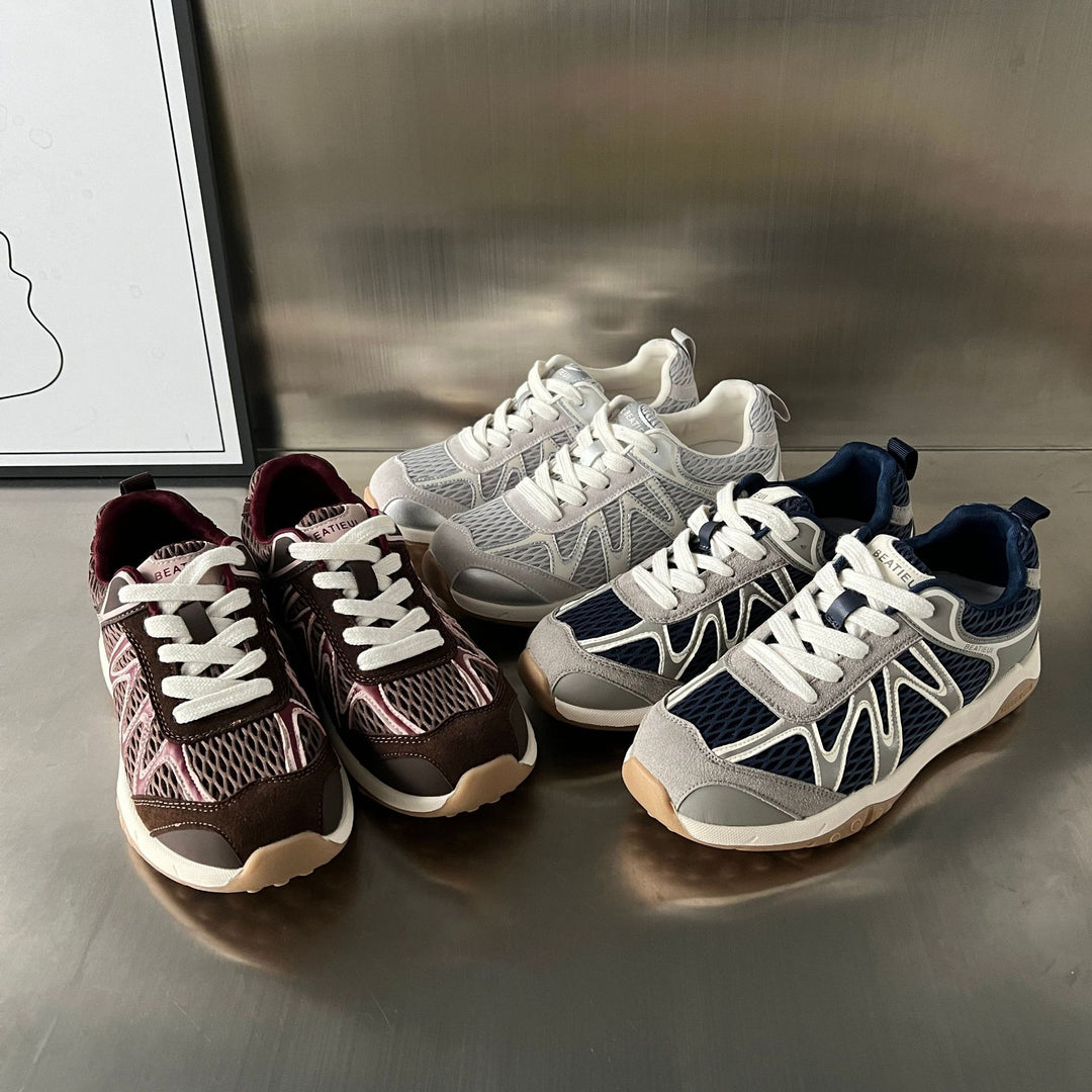 Damen Sportliche Lauf-Sneaker mit flexiblem Mesh und rutschfester Sohle EB