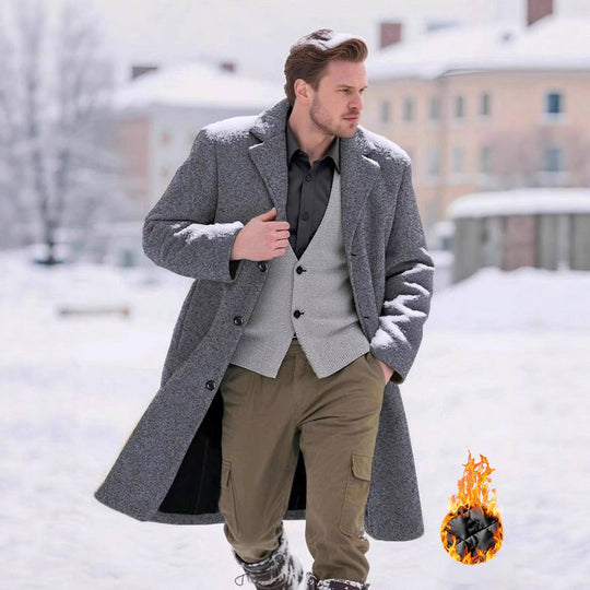 Herren klassischer Wollmantel EB