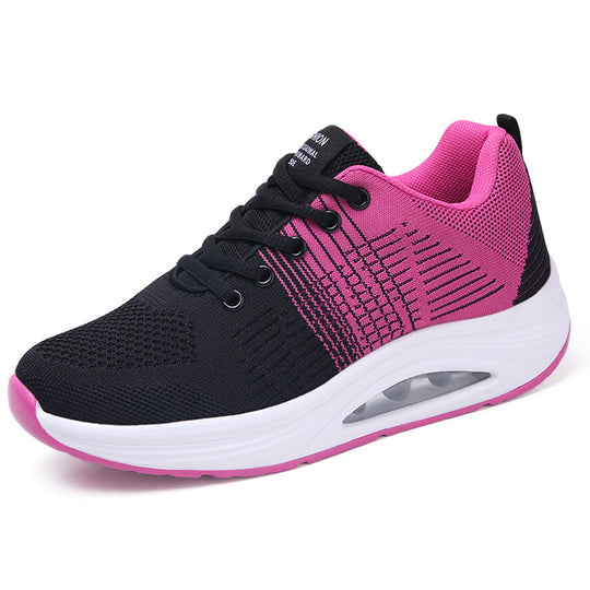 Damen Sportliche Dämpfungssneakers mit atmungsaktivem Obermaterial und rutschfester Sohle EB