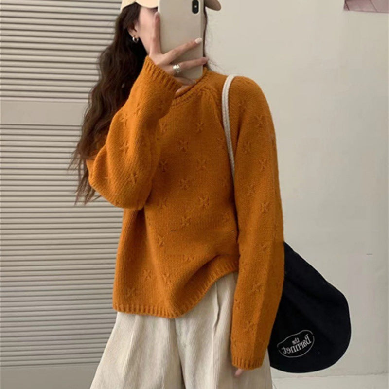 Damen Kuscheliger Strickpullover mit strukturiertem Muster EB