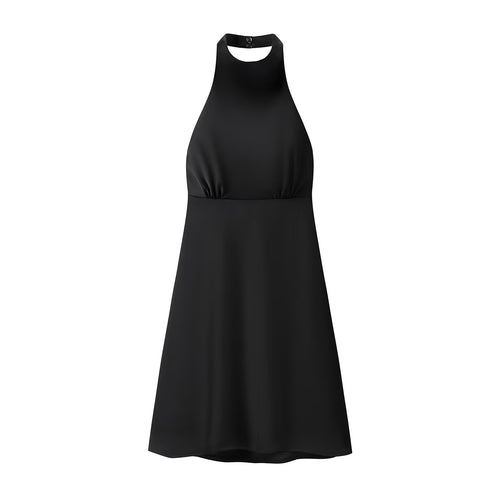 Damen Halterkleid mit schwingendem Rock und elegantem, fließendem Schnitt EB