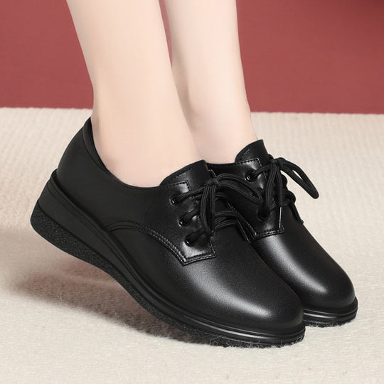 Damen Bequeme Schnürschuhe mit rutschfester Sohle EB